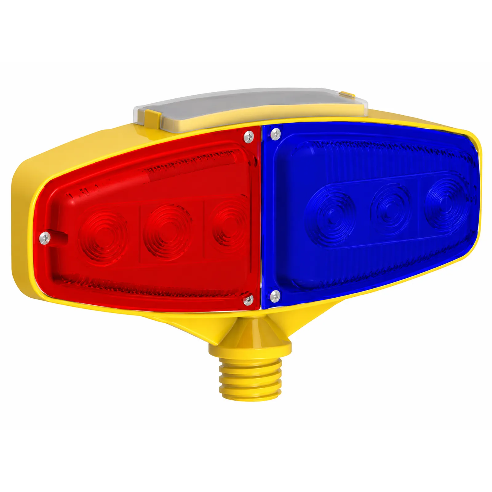 Çakar Flaşörlü Solar Lamba - (hxw) 17x30 Cm - Kırmızı-mavi Led – 11855 FL KM