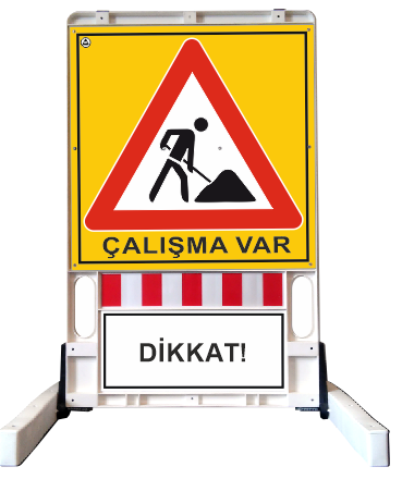 Katlanır Uyarı Levhalı Bariyer - (hxw) 150x110 Cm – 12500 FB R