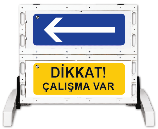 Katlanır Uyarı Levhalı Bariyer - (hxw) 90x115 Cm – 12501 FB R