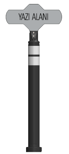 Levhalı Esnek Refüj Dubası-(h)103cm Levha Ölçü:100x400mm – 22032 UB R