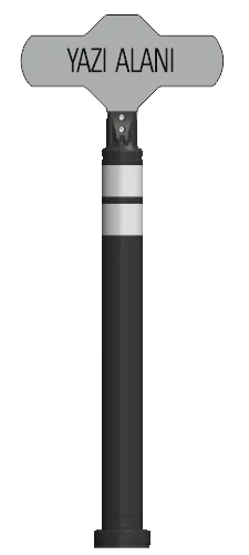 Levhalı Esnek Refüj Dubası-(h)103cm Levha Ölçü:100x400mm – 22032 UB R
