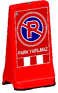 Levhalı Reklam Dubası - (hxw) 90x49 Cm - İki Yönde Uyarı – 12424 DB F A