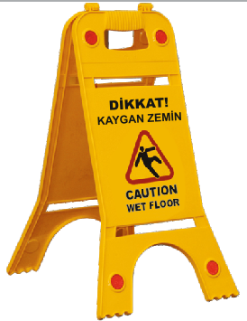 Portatif Uyarı Levhası-(hxw) 62x24.5cm - İki Yönde Uyarı – 108 A F