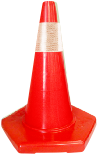 Pvc Trafik Konisi - (h) 50 Cm - Reflektif: (type İv) – 12318 TK R1