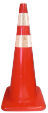 Pvc Trafik Konisi - (h) 90 Cm - Reflektif: (type İv) – 12331 TK R2