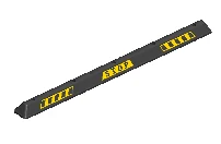 Reflektif Bantlı Araç Stoperi - (hxl) 8.5x180 Cm – 22231 UB R