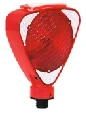 Solar Flaşörlü Ledli Lamba - (hxw) 30x24 Cm - Kırmızı Led – 11813 FL K