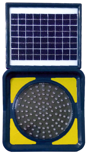 Solar Ledli Flaşör Uyarı Lambası - (hxw) 70x40 Cm - Sarı Led – 11850 FL S