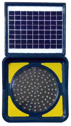 Solar Ledli Flaşör Uyarı Lambası - (hxw) 70x40 Cm - Sarı Led – 11850 FL S