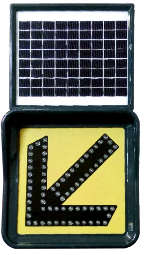 Solar Ledli Uyarı Levhası - (hxw) 70x40 Cm - Sarı Led – 11860 FL S