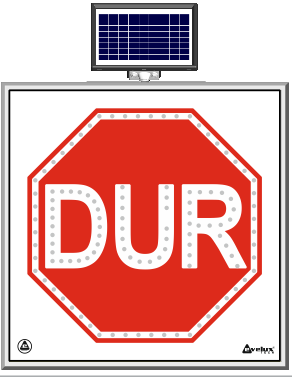 Solar Ledli Yol Bakım Levhası - (hxw) 130x100 Cm – 11778 S-LD